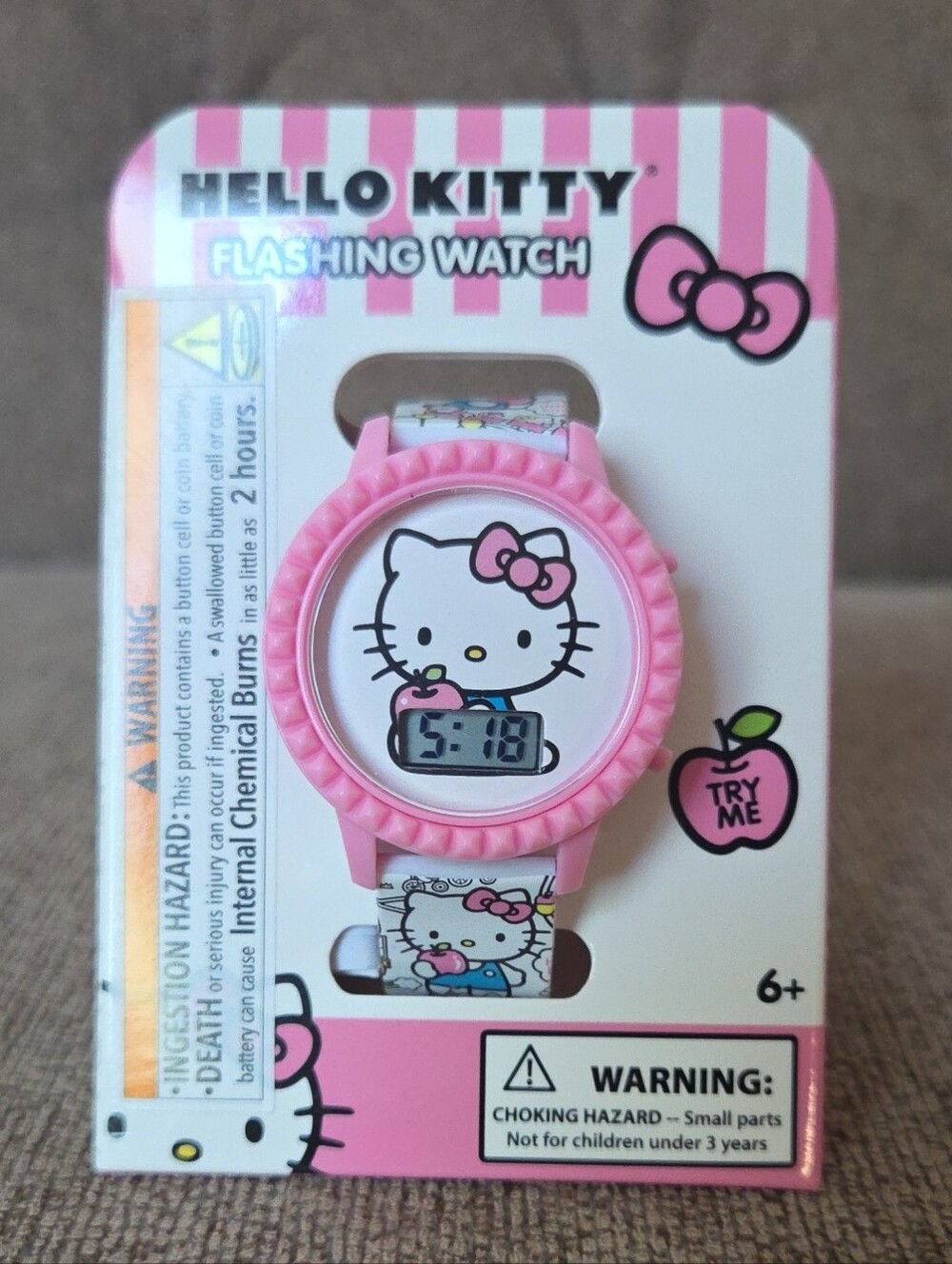 Hello Kitty Pink Digital Kids Watch with Character Dial